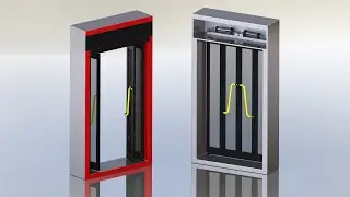 Inward Swing/Gliding Automatic Bus Door Mechanism Working Animation