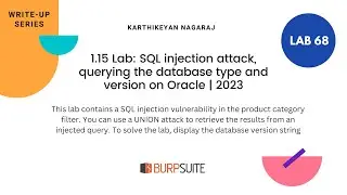 1.15 Lab: SQL injection attack, querying the database type and version on Oracle | 2023