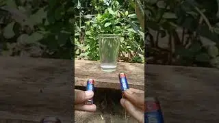 🥰 tornado with battery😂water and battery experiment🤪🤣