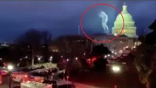 Unexplained hologram over the US Capitol building