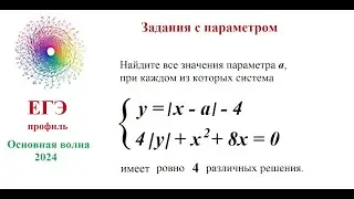 Основная волна. Профильная математика. Задания с параметром.