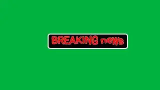 green screen BREAKING news animation \\green screen market