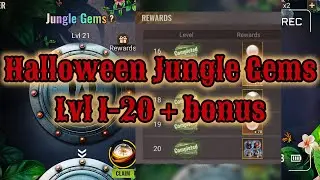 Jungle Gems State of Survival wydarzenie Halloween. poziomy 1-20 + bonus