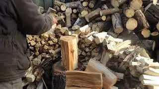 Выбор колуну, колка дров в частном подворье.