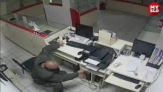 В Ефремове вор-неудачник в шлепках попал на видео
