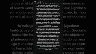 ADIÓS 🫂 XAVI HAS SIDO UN GRAN ENTRENADOR EN EL BARÇA