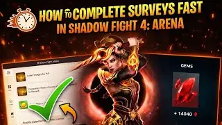 How To Complete Surveys Fast In Shadow Fight 4 Arena 🤩 | FULL GUIDE ~ SFA Me Surveys Fast Kaise kare