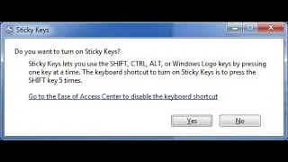 How to turn off sticky keys on windows 11?