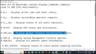 How to Issue Mainframe Display Commands on the Console and SDSF: IBM z/OS Examples