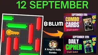 Hamster Kombat Today, 12th of September, Puzzle, Cipher, Combo Cards,  X Empire & Blum Tasks