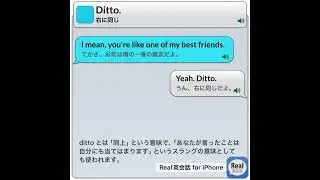 Ditto. #real英会話 #英語耳 #english #イングリッシュ #英語#英語勉強サイト #英語学習アプリ＃睡眠