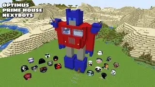 SURVIVAL OPTIMUS PRIME HOUSE WITH 100 NEXTBOTS in Minecraft - Gameplay - Coffin Meme