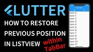 [ENG SUB] Flutter tutorial - PageStorageKey - How to restore previous scroll position of ListView
