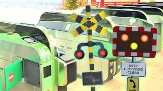【anime】Railroad Crossing Passing through Japanese Ticket Gates.