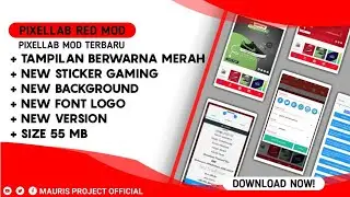 New Update!! Pixellab Red Mod Terbaru 2021 - PixelLab Full Stiker - PixelLab Full Font!