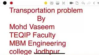Transportation methods for initial basic feasible solution