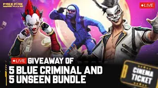5 Blue Criminal & 5 Unseen Special Bundle Giveaway 😵‍💫 Free Fire Live 