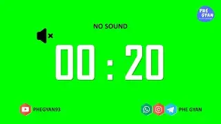 20 seconds Green Screen timer no sound 