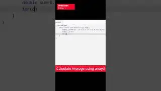 Calculate Average using arrays 
