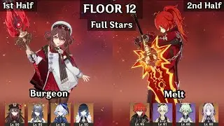 Hu Tao Vape Burgeon + Diluc Melt | 6.2 Spiral Abyss Floor 12 9 Stars | Genshin Impact