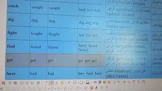 Irregular Verbs 3 (Dari)