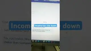 Income tax site error | #incometaxreturn