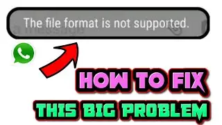 this file format is not supported whatsapp