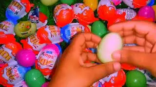 New!  100 Colored Glitter Kindar Surprise Eggs Toy Opening A Lot Of Kindarjoy Chocolate ASMR