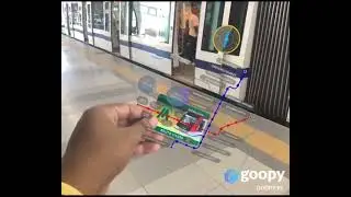 Augmented reality travel card using goopy.io smart technology