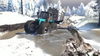 Мод МТЗ 82 «Беларус смотреть всем! ВОЗИМ ДЛИН ЛЕС SPIN Tires 2014 прохождение част 145