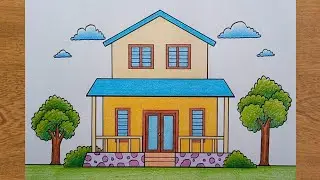 How to Draw a House | Easy For Beginners | House Drawing