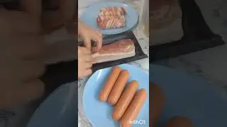 Сосиска в беконе с пюре. Такие сосиски, будут очень вкусные, просто к пиву