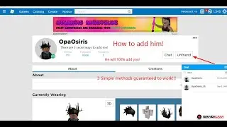 OpaOsiris added me! How to add him! | New Intro! (Roblox)
