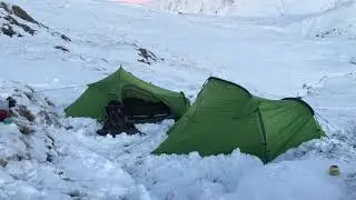 Winter wild camp above Angle Tarn 2nd February 2019