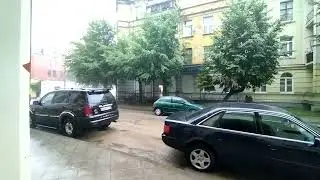 Долгожданный ливень в Черняховске