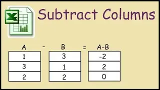 How to subtract one column from another in Excel
