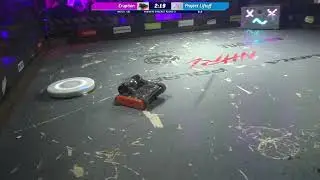 INTENSE FIGHT between two destructive robots: Eruption vs. Project Liftoff from NHRL July 2021