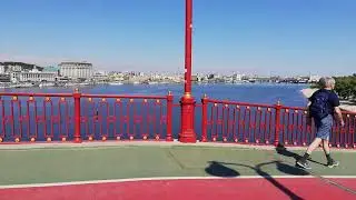 Пешеходный мост | Мост на Труханов остров | Река Днепр в Киевеб