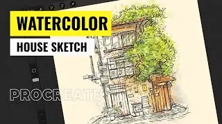 Procreate Watercolor House Sketch | Drawing Architecture Illustrations!