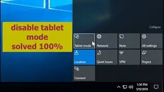 How to disable tablet mode in windows 10