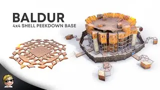 BALDUR | 4x4 SHELL | STRONGEST MED SIZE BASE IN RUST | Base Building 2021 | Rust