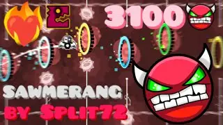 😈3100 ДЕМОНОВ😈 SAWMERANG by Split72❤️‍🔥❤️‍🔥❤️‍🔥Все рейтнутые уровни Сплита пройдены! | Geometry Dash