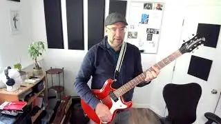 Modified Orange Danelectro 66BT Baritone with Tremolo