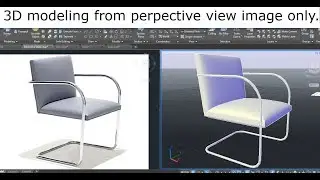 AutoCAD 3D Modeling Basic Tutorial Lesson Draw Steel Chair From Image