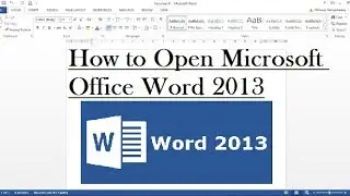 How to Open Microsoft Office Word 2013 [ Hindi ]