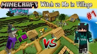 Extreme battle with witch in my survival world 🤯 #minecraft #trending #minecraftsurvival