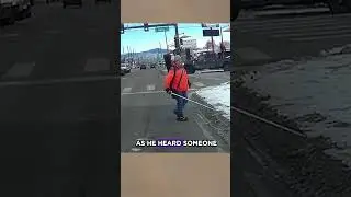 Driver Saves Blind Man❤️ #shorts #shortsvideo  #viral #shortsfeed