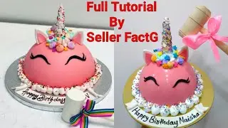 Unicorn Pinata Theme Customized Designer Cake | Pinata Unicorn Cake Design | Unicorn Cake