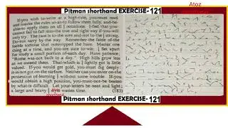 Pitman shorthand dictation exercise-121 40 wpm