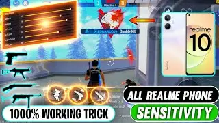 ALL REALME PHONE SENSITIVITY SETTINGS 2024 🎯 || REALME PHONE HEADSHOT SETTING ⚙️ || FF MAX
